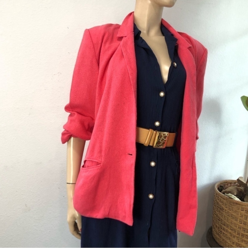 Jennings by Lyndal refsnes silk orange silk blazer front pocket size:14